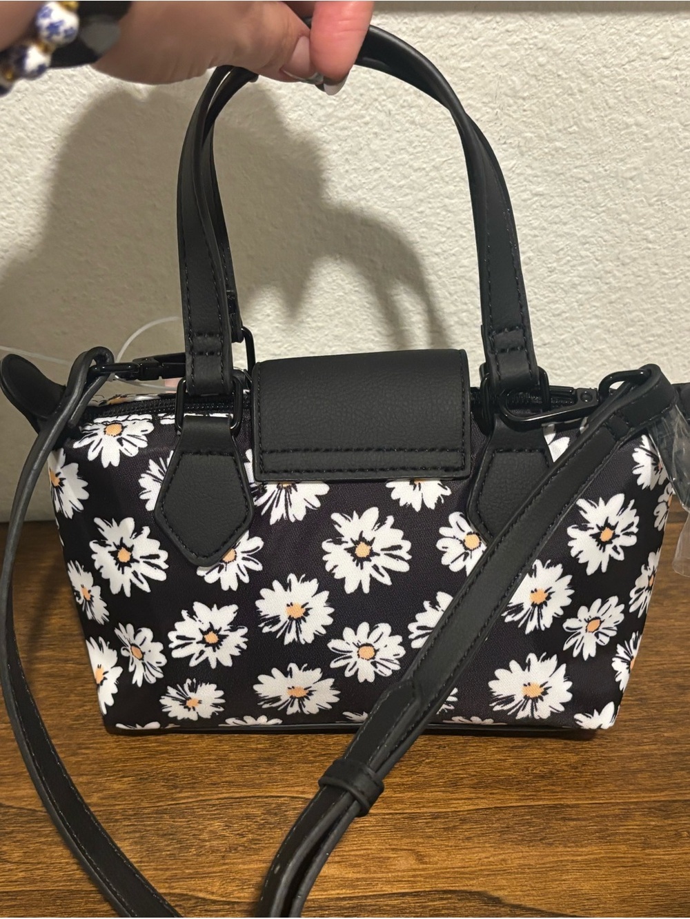LuvBetsey Black Daisy Mini Crossbody Bag - Picture 9 of 11